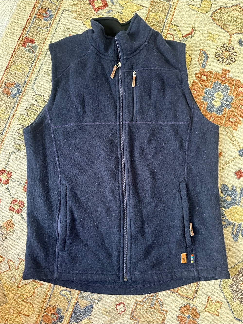 Mens Navy Smartwool Wool Vest sz L